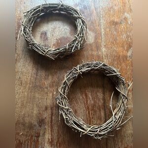 6 inch grapevine wreaths, set of two